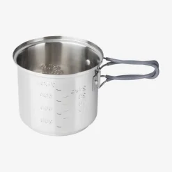 Kogesæt med spritbrænder i rustfrit stål