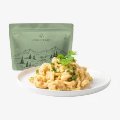 Scrambled æg med pasta (vegetarisk)